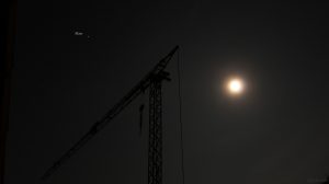 Mars und Mond am 1. Oktober 2020 am Südhimmel von Eisingen