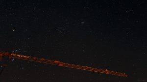 Sternbilder Orion und Stier mit Hyaden und Plejaden am 20. Oktober 2020 um 04:35 Uhr am Südwesthimmel von Eisingen