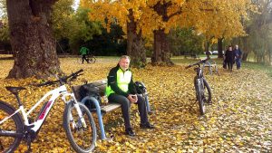 Artur Schmitt während einer Fahrradtour am 24. Oktober 2020 am südlichen Maindreieck