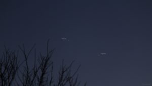 Saturn und Jupiter am 29. November 2020 am Südwesthimmel von Eisingen
