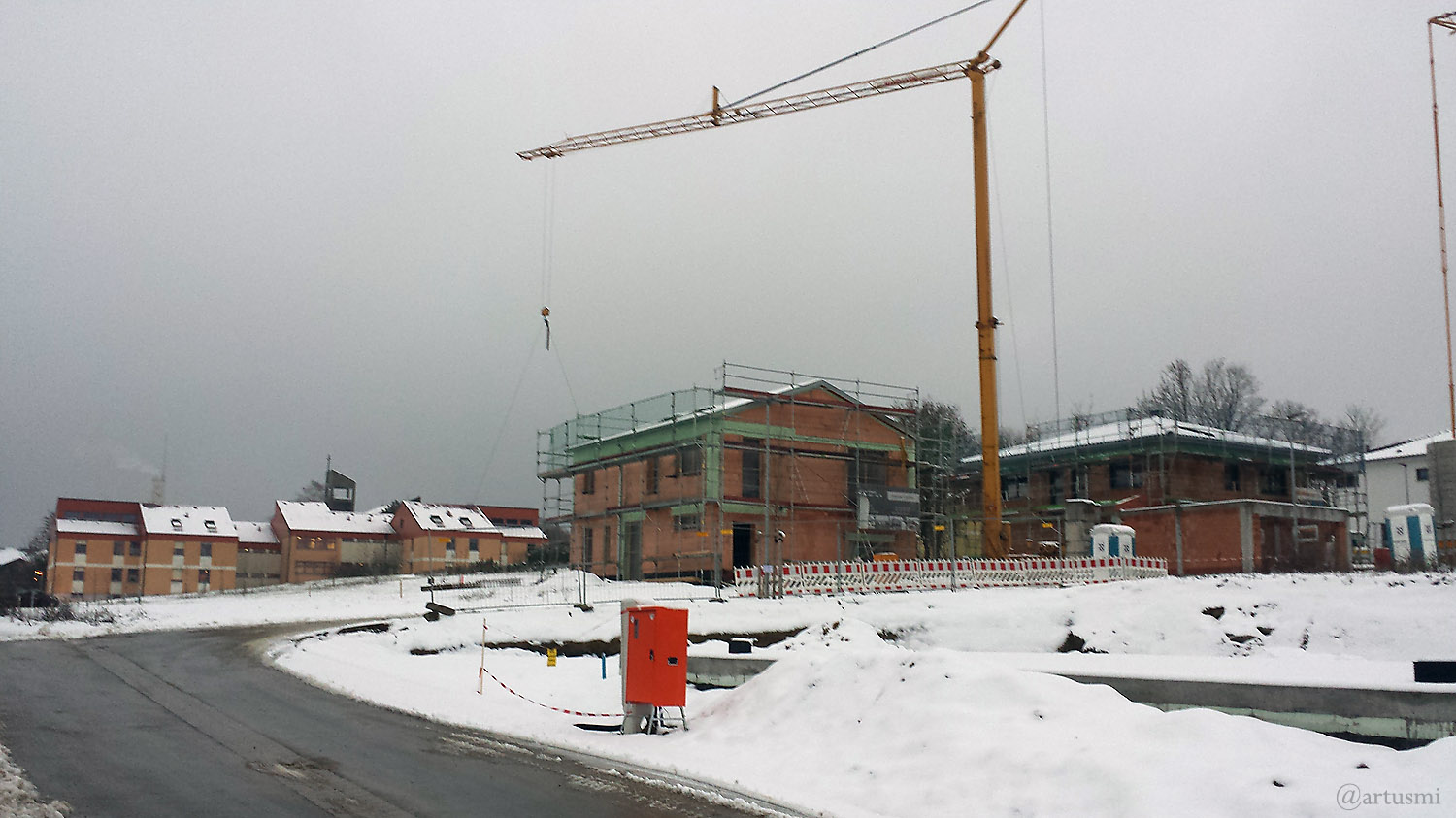 St. Josefs-Stift und Neubaugebiet Guttenberger Straße in Eisingen am 2. Dezember 2020