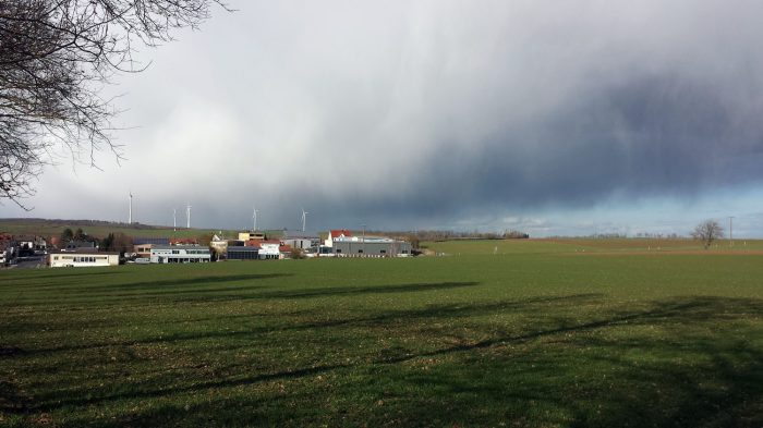 Industriegebiet in Hettstadt am 12. März 2021