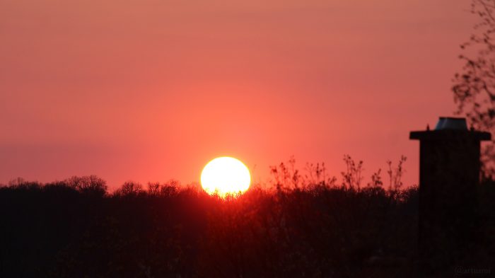 Sonnenuntergang am 20. April 2021