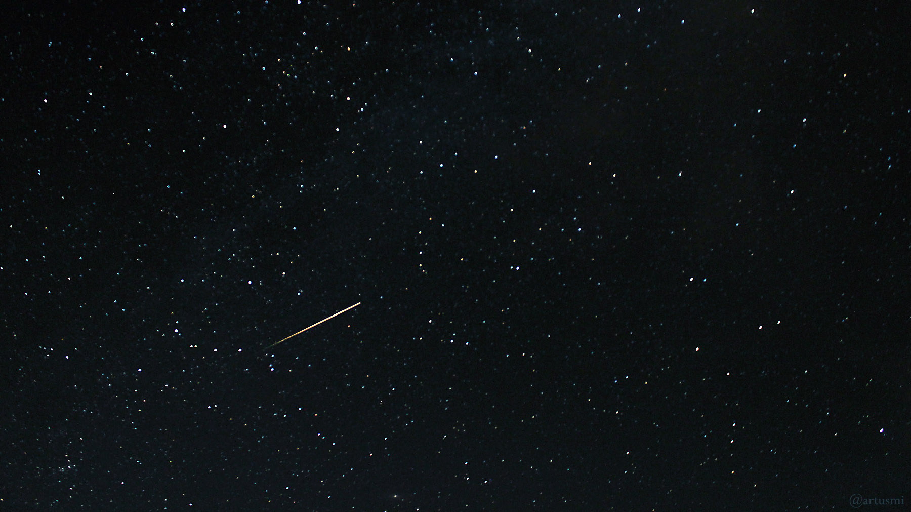 Meteor im Sternbild Kassiopeia