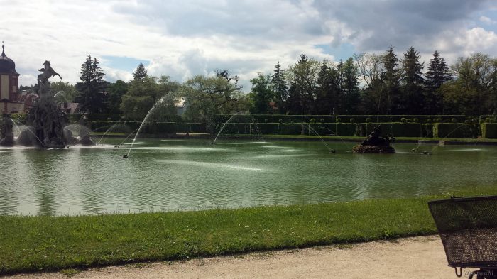 Wasserspiele im Großen See im Hofgarten Veitshöchheim