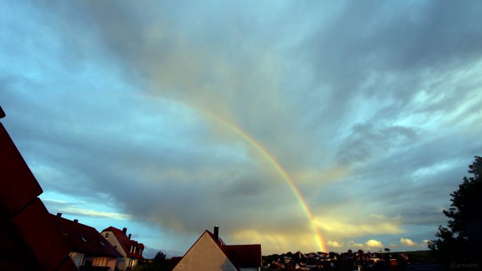 Regenbogen am 26. Mai 2021 im Süden von Eisingen