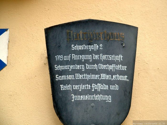 Infotafel Patrizierhaus in Marktbreit
