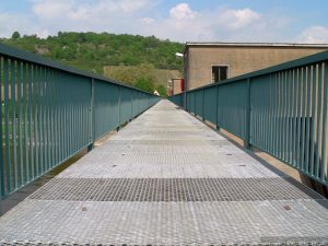 Schleuse Goßmannsdorf vor dem Bau einer Brücke