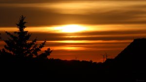 Spätester Sonnenuntergang am Sommeranfang, 21. Juni 2021