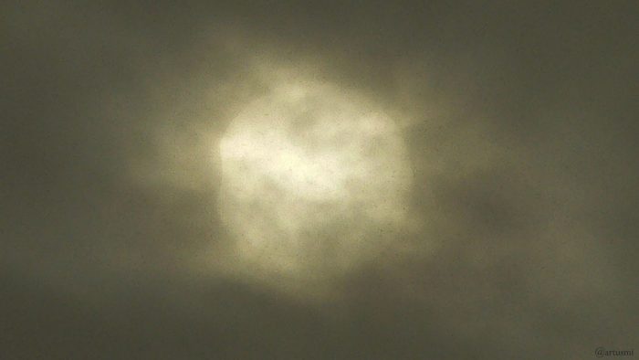 Einziges Bild der partiellen Sonnenfinsternis am 4. Januar 2011 in Eisingen