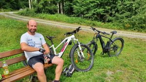 Florian Schmitt während Fahrradtour am 7. August 2021