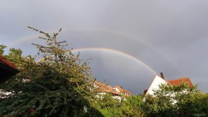 Doppel-Regenbogen am 8. August 2021 um 19:48 Uhr