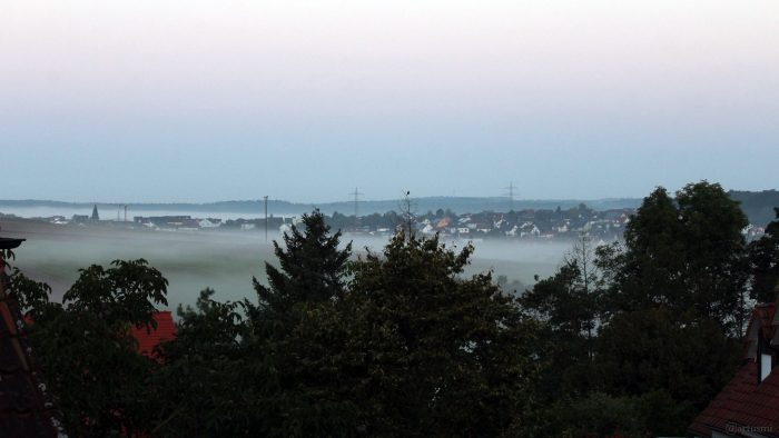 Nebel am 2. September 2021 in Waldbrunn