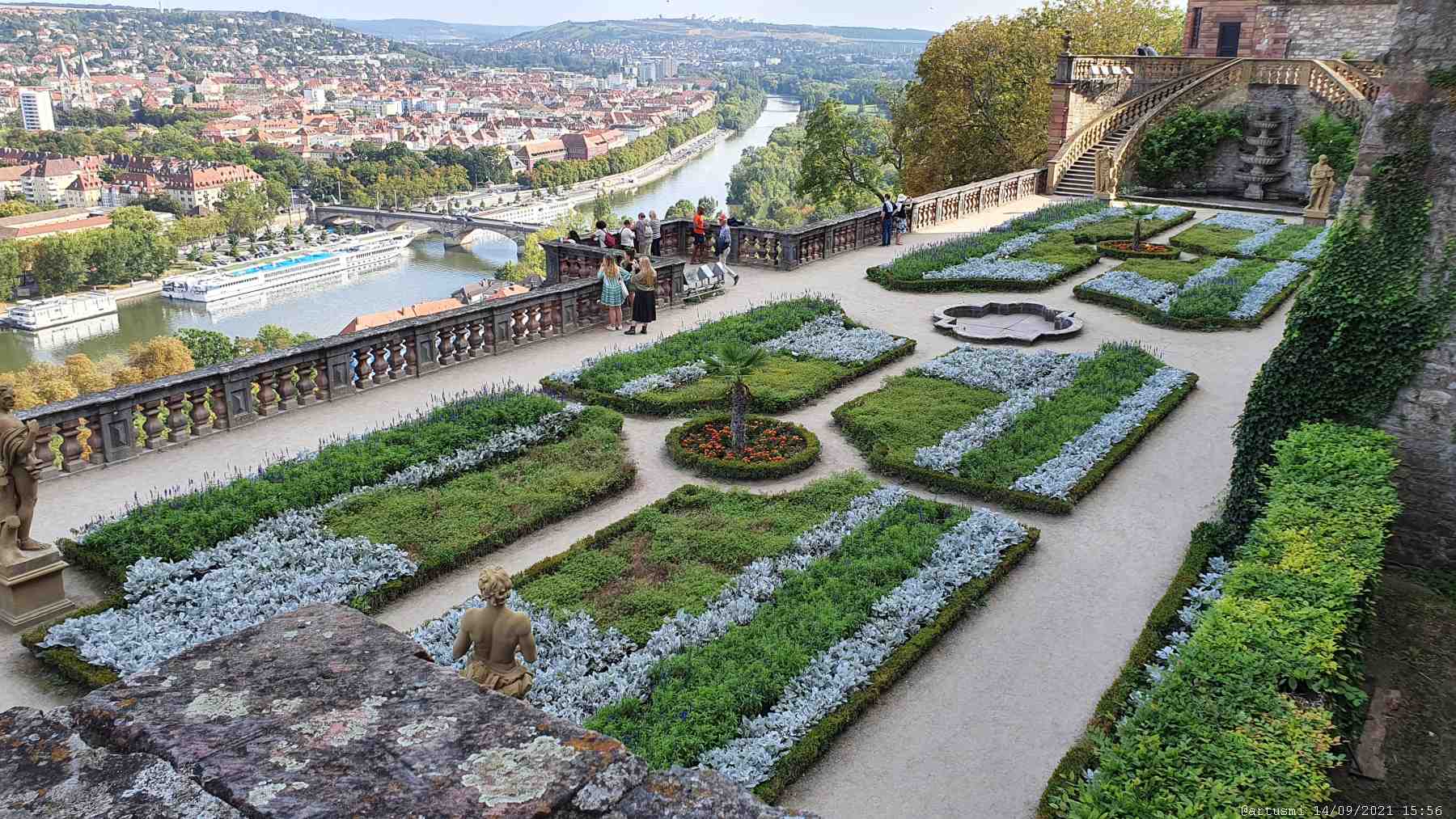Fürstengarten der Festung Marienberg in Würzburg