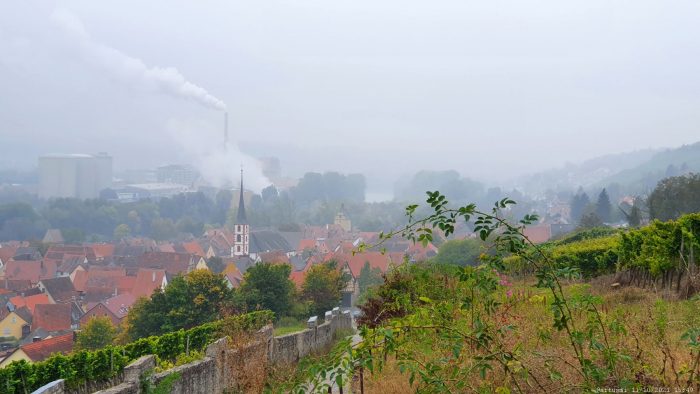 Blick von der Kapellensteige auf Frickenhausen und Ochsenfurt