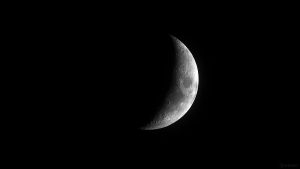 Zunehmender Mond mit randfernem Mare Crisium am 7. Januar 2022