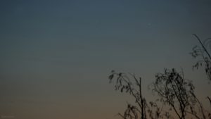 Planet Merkur am 20. April 2022 am Abendhimmel
