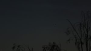 Planet Merkur am 20. April 2022 am Abendhimmel