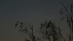 Planet Merkur am 20. April 2022 am Abendhimmel