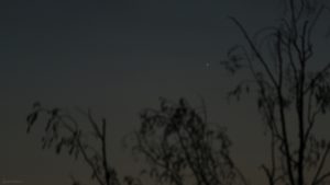 Planet Merkur am 20. April 2022 am Abendhimmel
