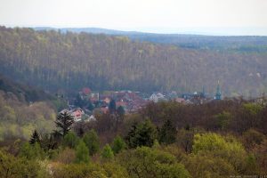 Blick vom Aussichtsturm Baumwipfelpfad Steigerwald auf Ebrach