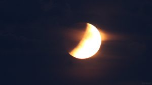 Partielle Mondfinsternis am 16. Mai 2022 in Eisingen