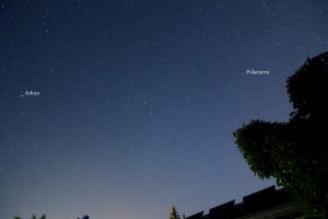 Arktur, Großer Wagen und Polarstern am 30. Juni 2022