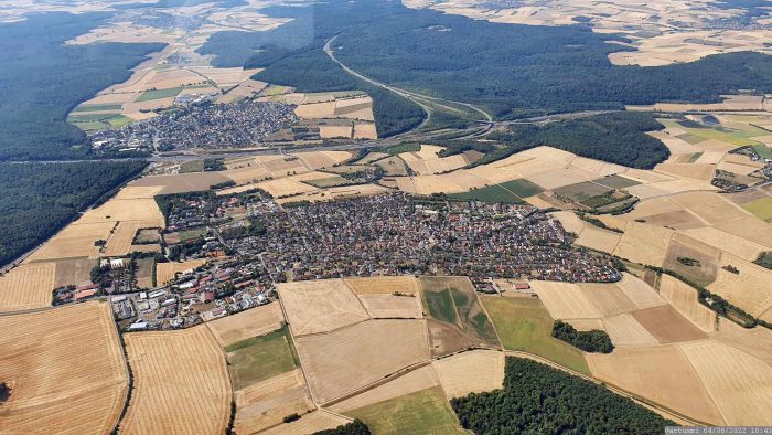 Kist und Eisingen im Landkreis Würzburg mit AD Würzburg-West im Irtenberger Forst
