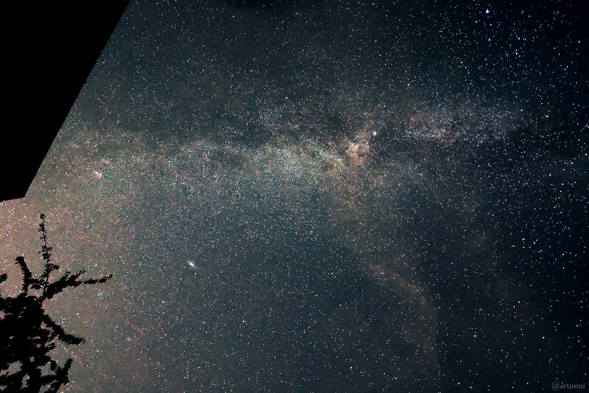 Milchstraße und Andromeda-Galaxie am 22. August 2022