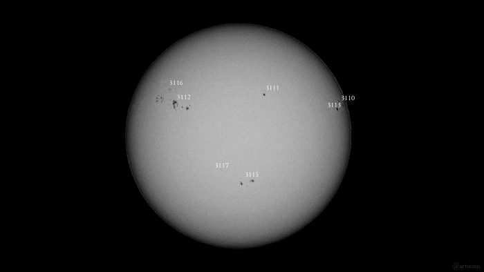 Sonnenfleckenaktivität am 4. Oktober 2022