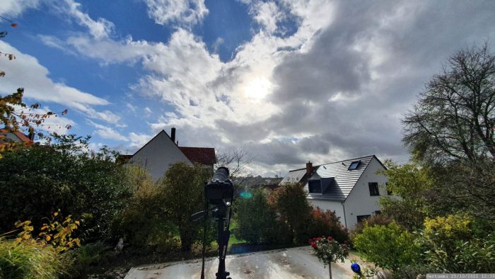 Wetterbild aus Eisingen während der partiellen Sonnenfinsternis