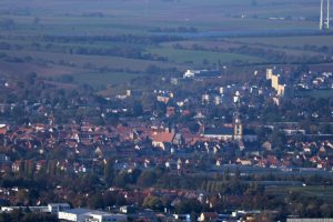 Blick vom Schwanberg nach Kitzingen