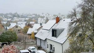 Erster Schnee in Eisingen am 19. November 2022