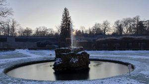 Springbrunnen im Hofgarten in Würzburg