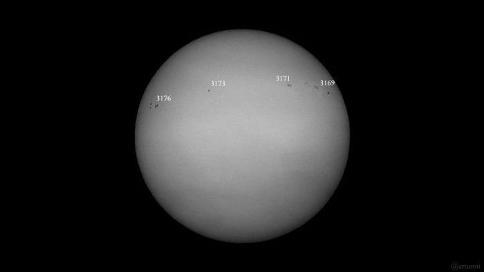 Sonnenfleckenaktivität am 27. Dezember 2022