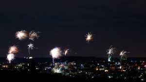 Feuerwerk am Neujahrstag 2023 in Waldbrunn