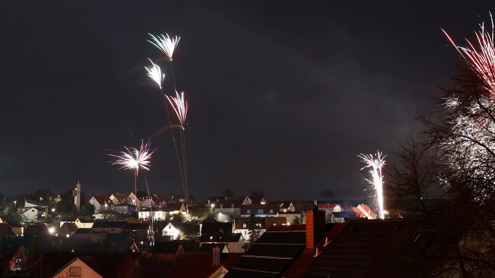 Feuerwerk am Neujahrstag 2023 in Eisingen