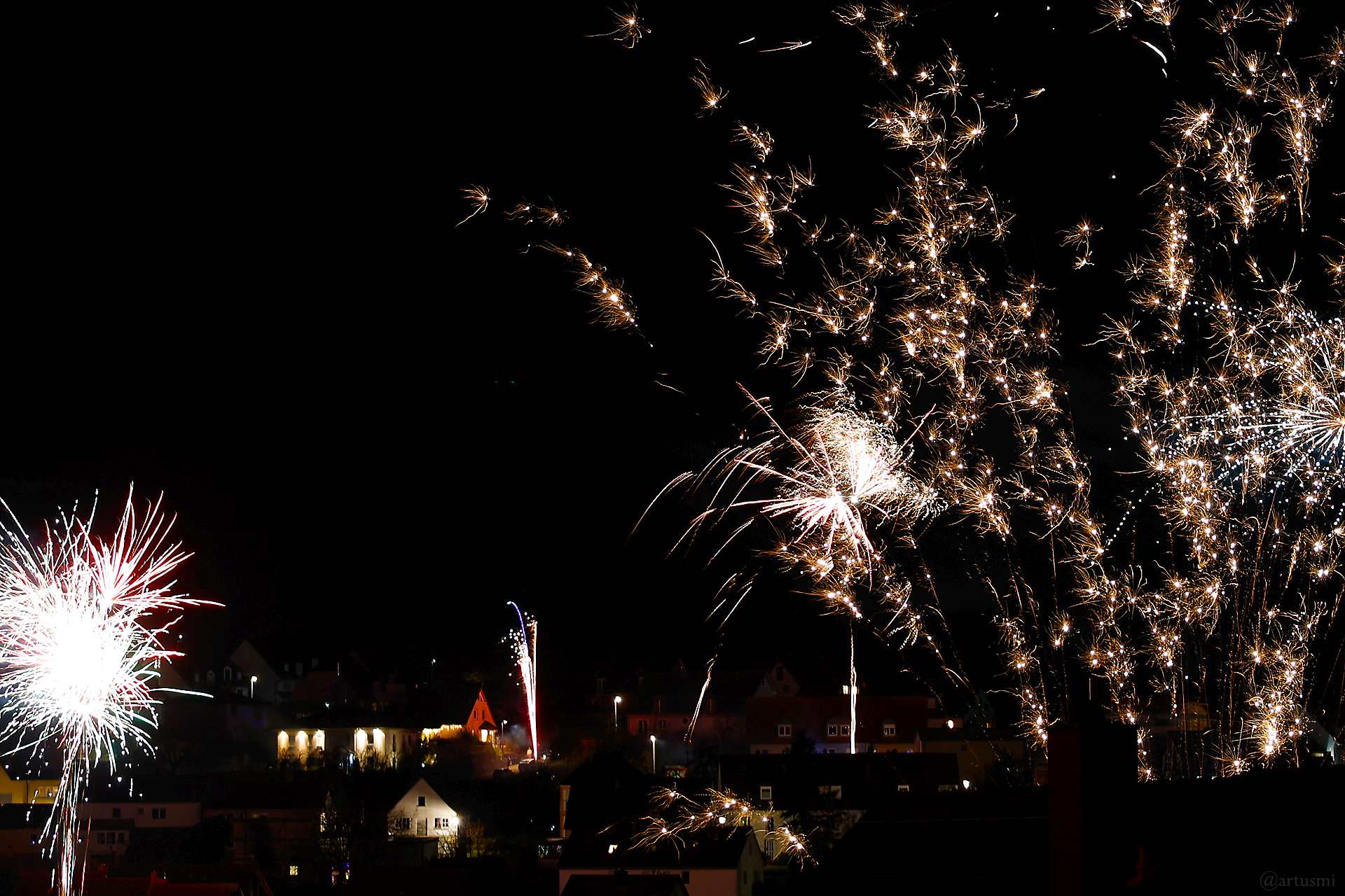 Feuerwerk am Neujahrstag 2023 in Eisingen