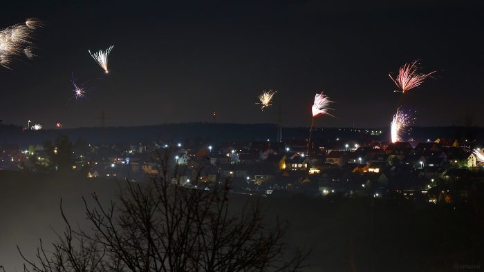 Feuerwerk am Neujahrstag 2023 in Waldbrunn