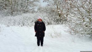 Mäggi Schmitt am 18. Januar 2023 in der Eisinger Flur