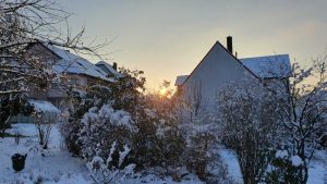 Sonnenaufgang am 19. Januar 2023 in Eisingen