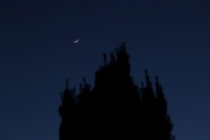 Zunehmender Mond und Venus am 24. März 2023
