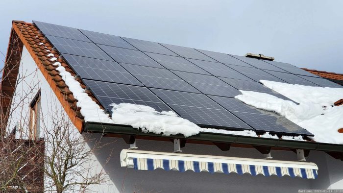 Unsere PV-Anlage am 27. Januar 2023