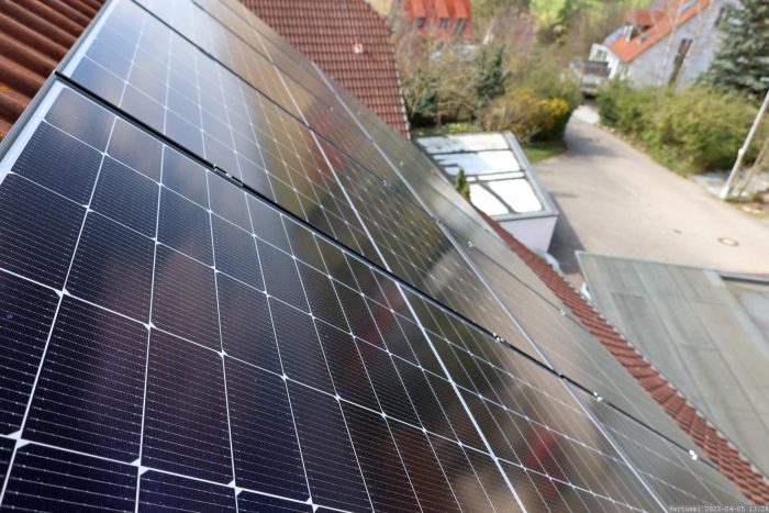 Unsere PV-Anlage am 5. April 2023