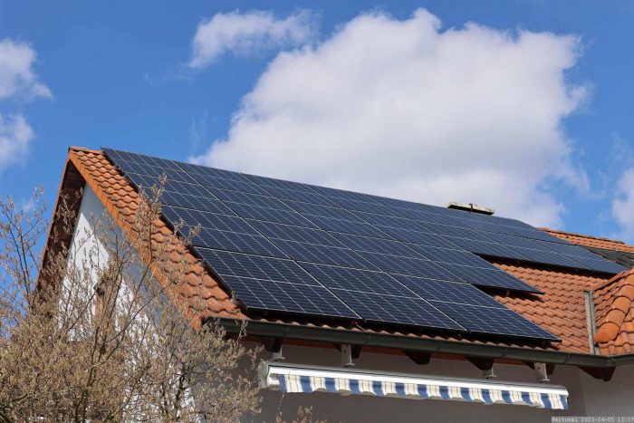 Unsere PV-Anlage am 5. April 2023