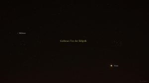Venus und das Goldene Tor der Ekliptik am Abend des 9. April 2023