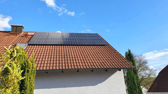 Unsere PV-Anlage am 11. April 2023