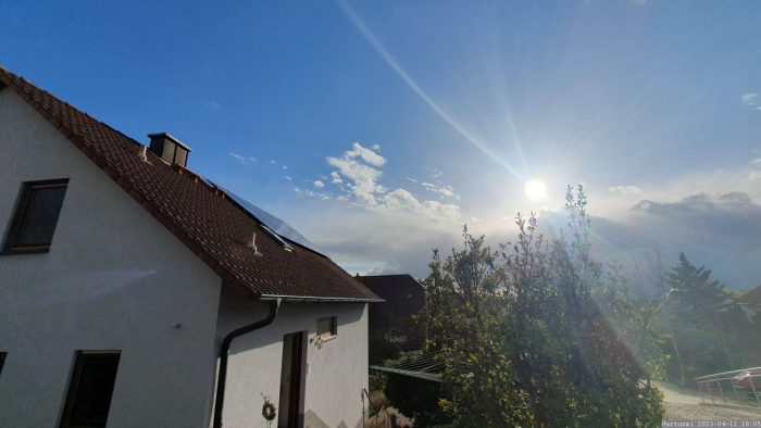 Unsere PV-Anlage am 11. April 2023