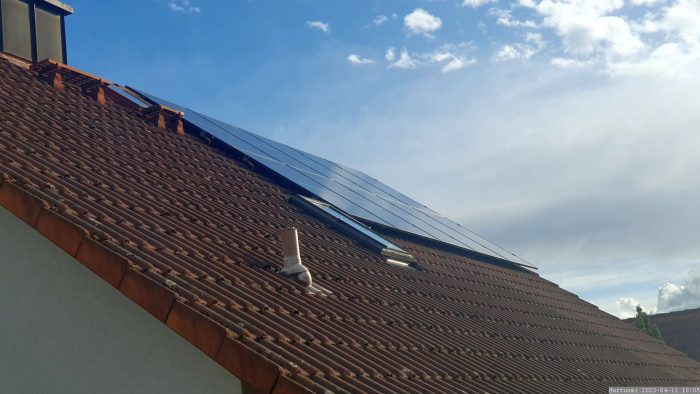 Unsere PV-Anlage am 11. April 2023