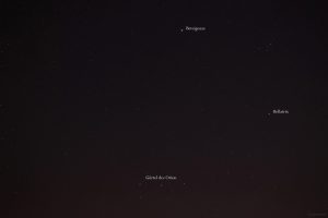 Teil des Sternbildes Orion am 19. April 2023